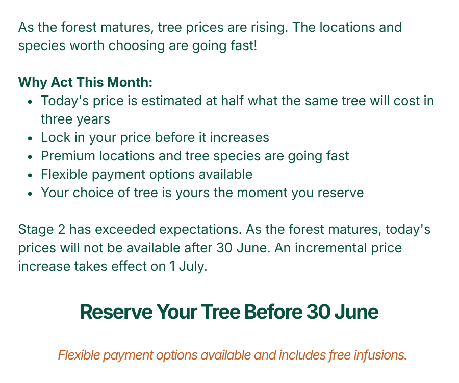 Reserve My Tree Before 30 June (1)